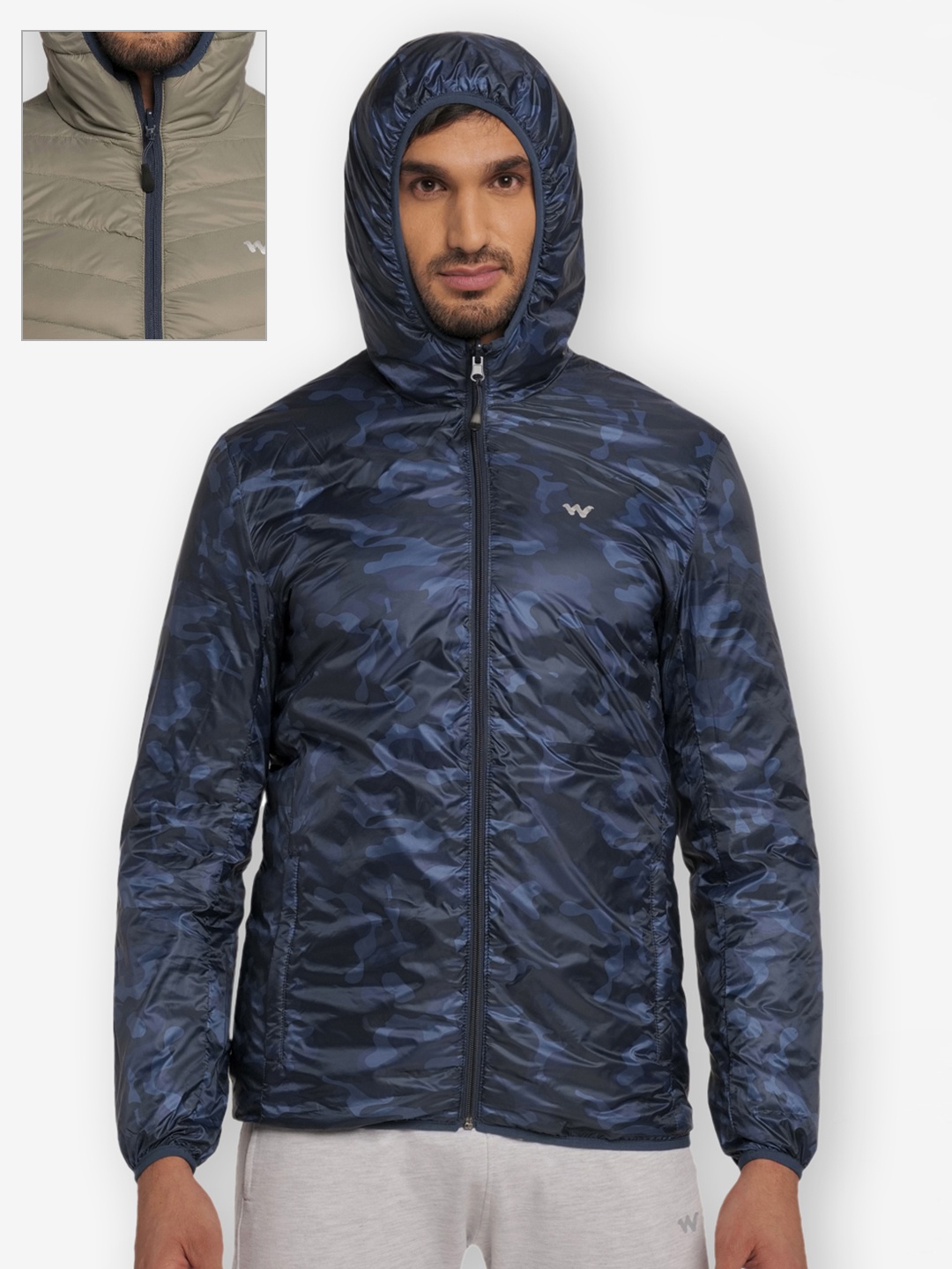 

Wildcraft Men Navy Blue Water Resistant Outdoor Reversible Sporty Jacket
