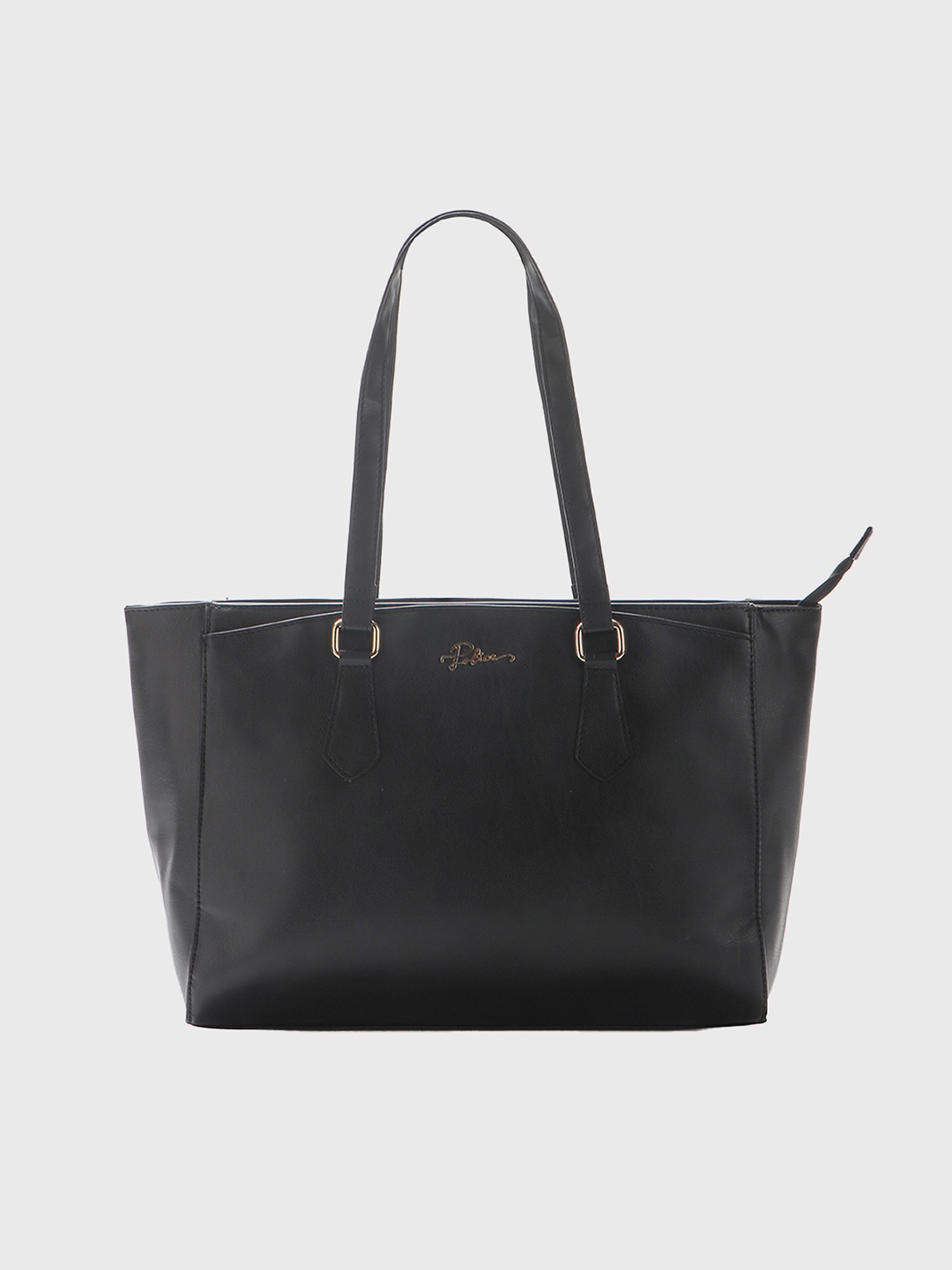 

Police Black Leather Structured Shoulder Bag