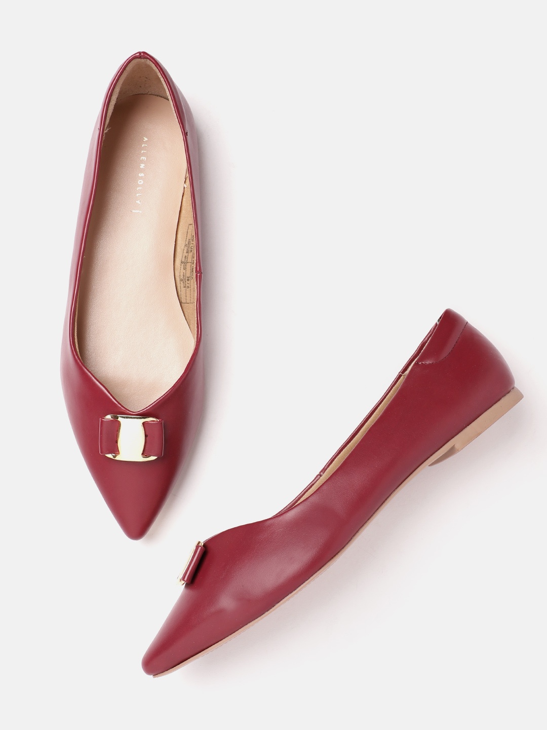 

Allen Solly Women Metal Detail Ballerinas, Burgundy