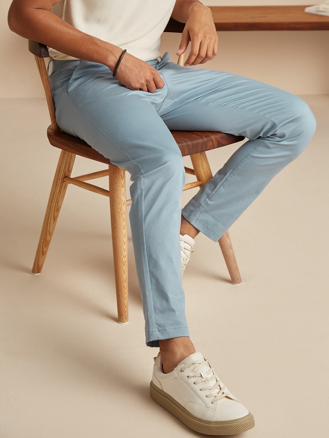 

Andamen Men Blue Slim Fit Cotton Trouser