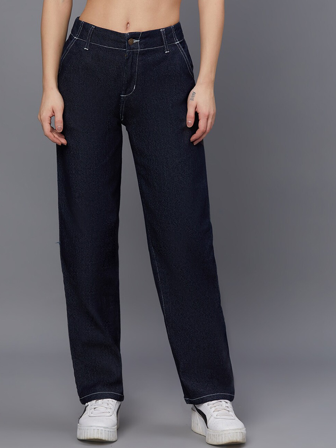 

Kotty Women Blue Jean Straight Fit Stretchable Jeans
