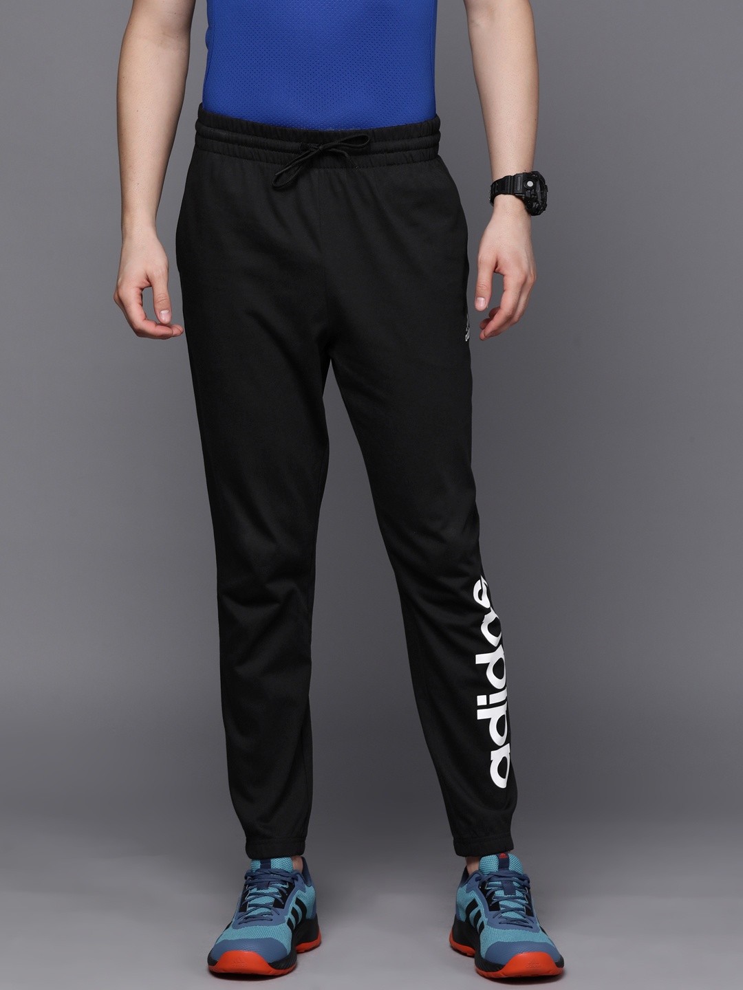 

ADIDAS Men LIN SJ TE Brand Logo Printed Joggers, Black