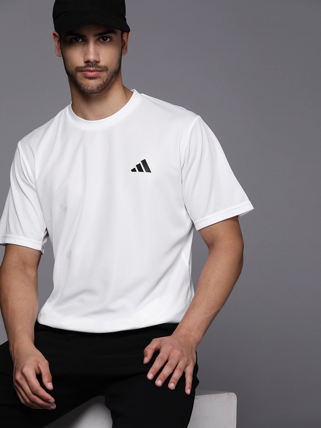 

ADIDAS Brand Logo Printed T-shirt, White