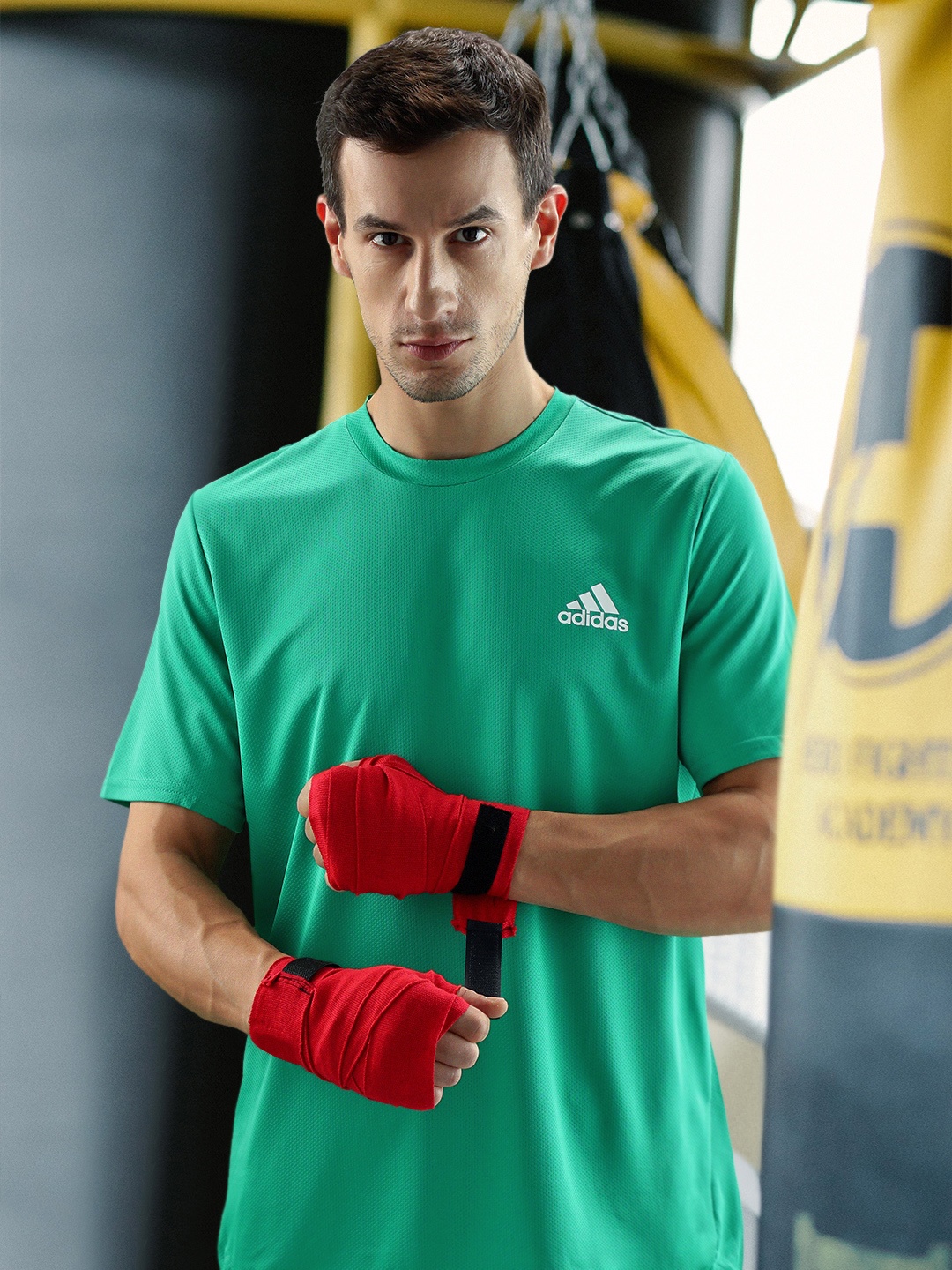 

ADIDAS Brand Logo Print Detail Aeroready Designed For Movement Training T-shirt, Green