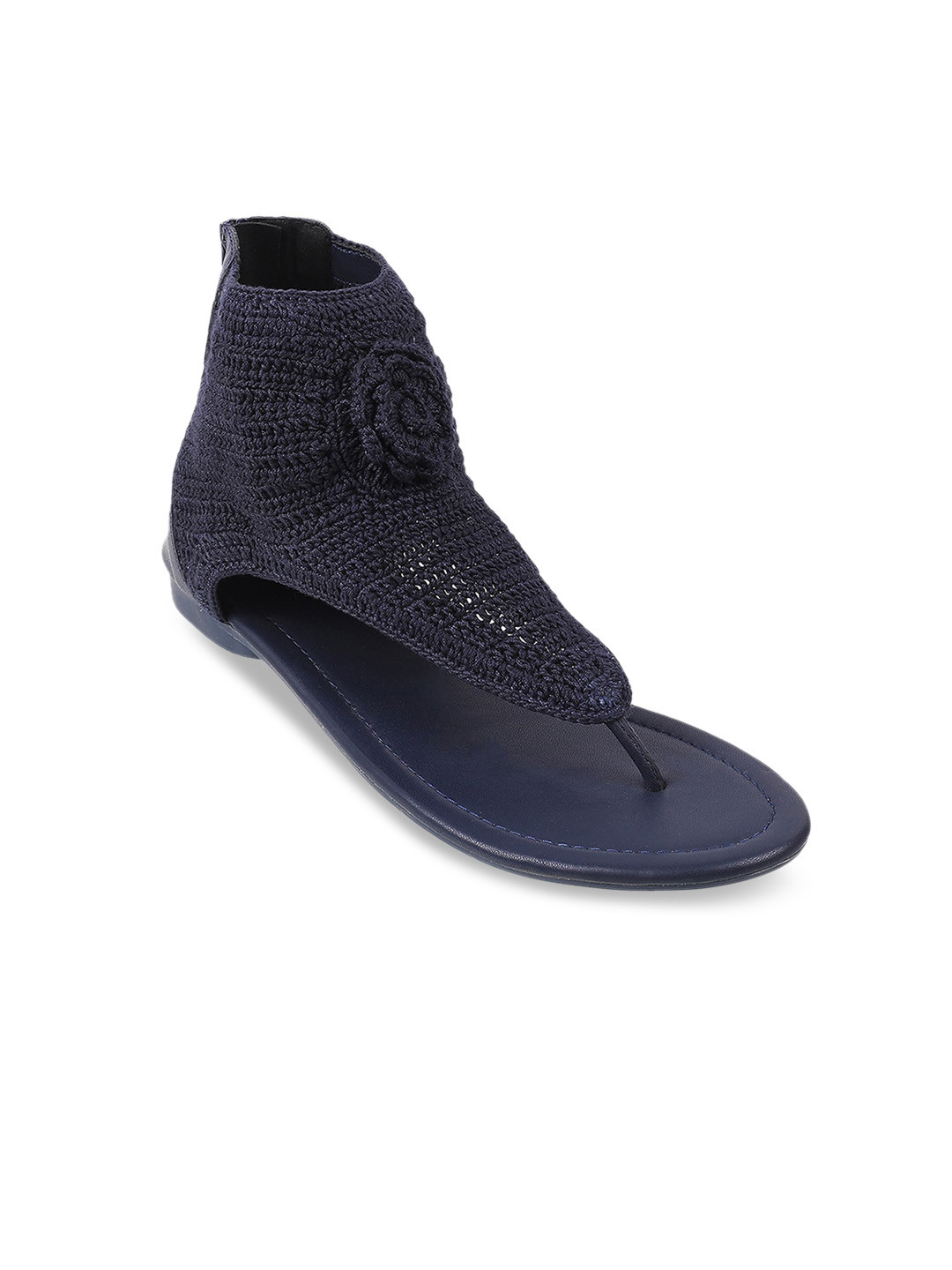 

Metro Women Navy Blue T-Strap Flats