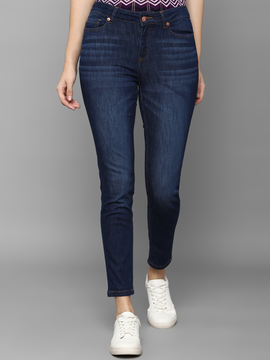 

Allen Solly Woman Women Navy Blue Skinny Fit Light Fade Jeans