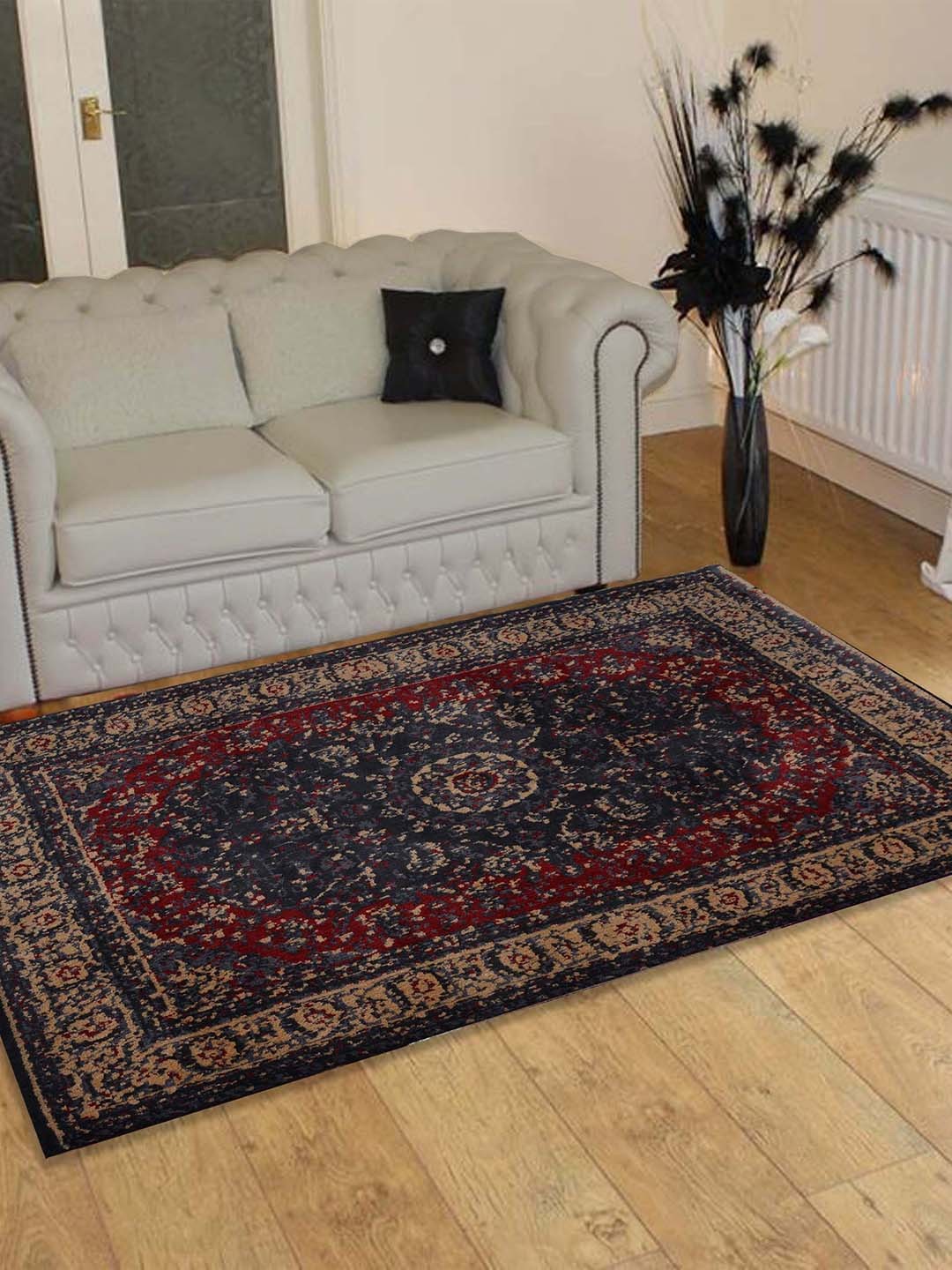

PRESTO Grey & Beige Printed Traditional Carpets