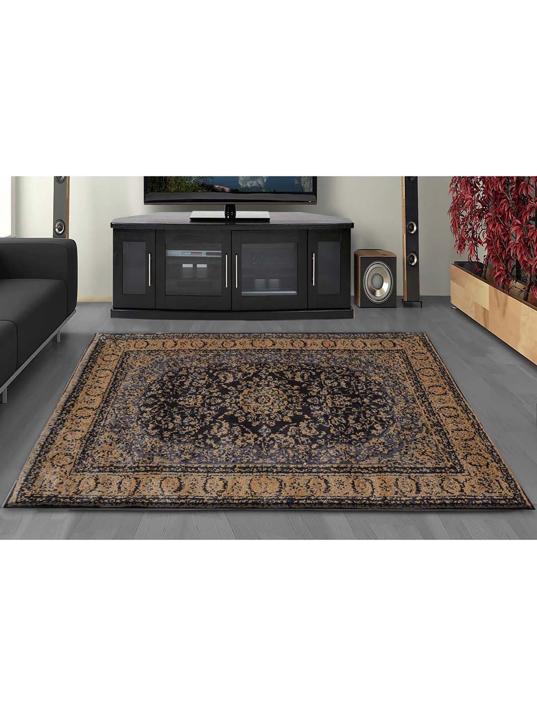 

PRESTO Brown Ethnic Printed Hand-Tufted Rectangular Carpet