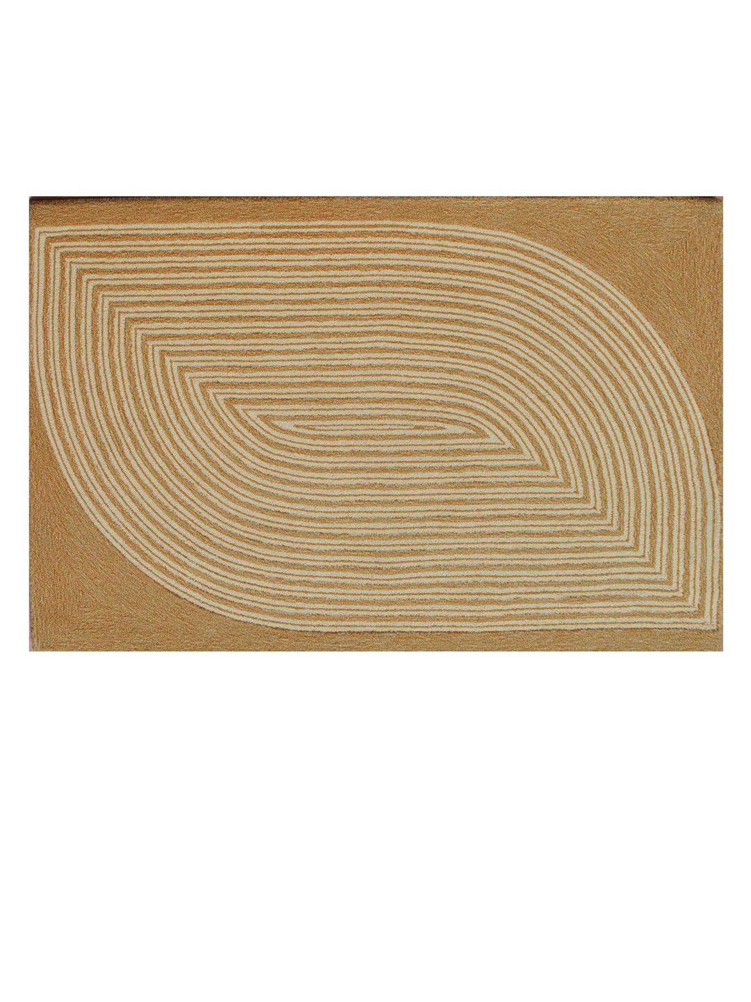 

PRESTO Gold-Toned Abstract Tufted Wool Carpet