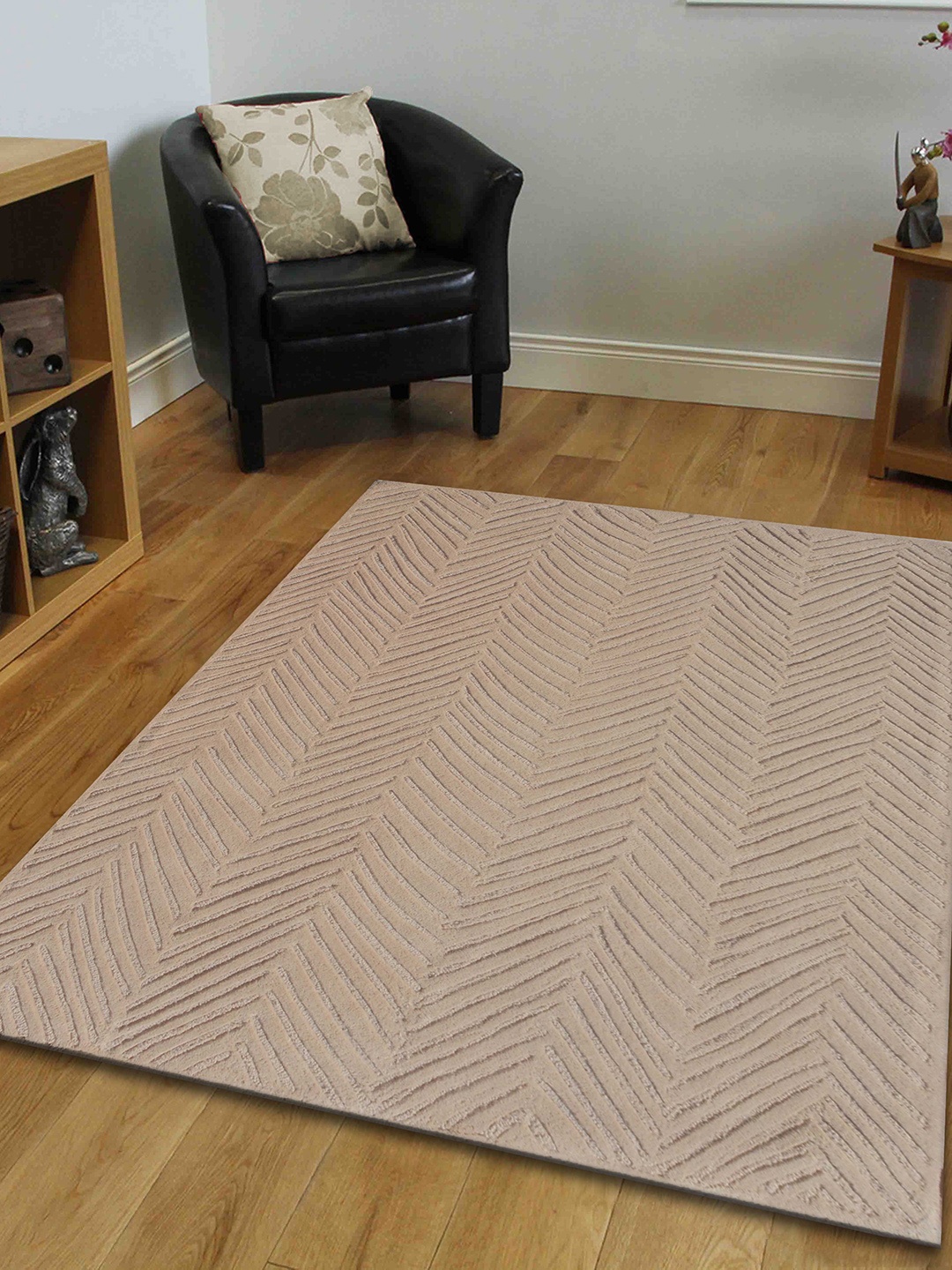 

PRESTO Beige Abstract Printed Wool Hand Tufted Carpets