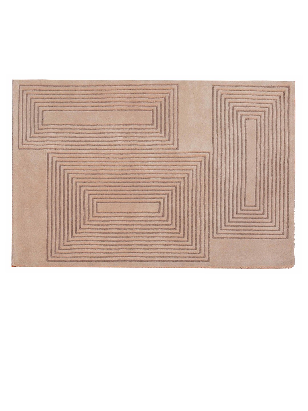 

PRESTO Beige Geometric Hand-Tufted Rectangular Carpet