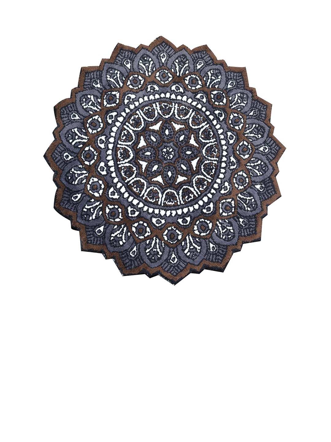 

PRESTO Brown & Grey Ethnic Motif Printed Wool Carpets