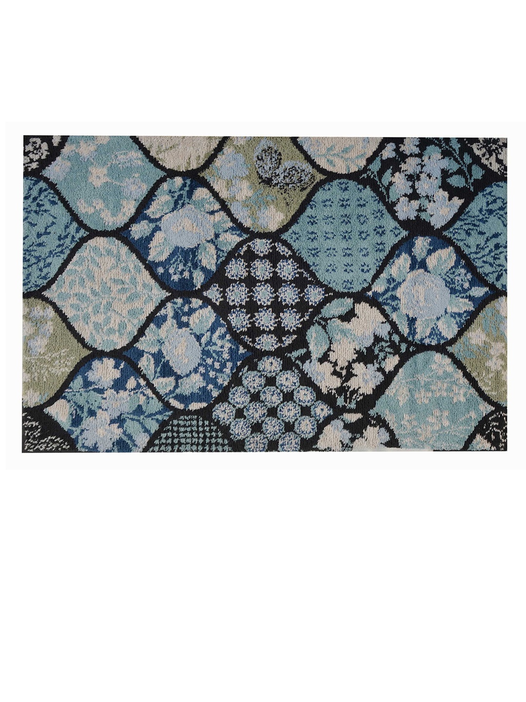

PRESTO Black & Blue Printed Carpets