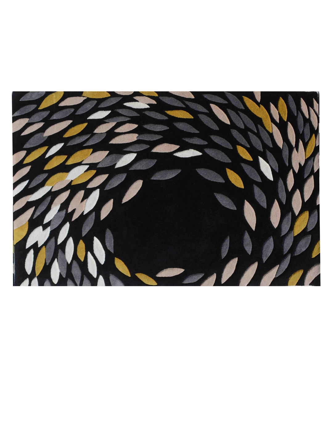 

PRESTO Black & White Abstract Hand Tufted Wool Carpet