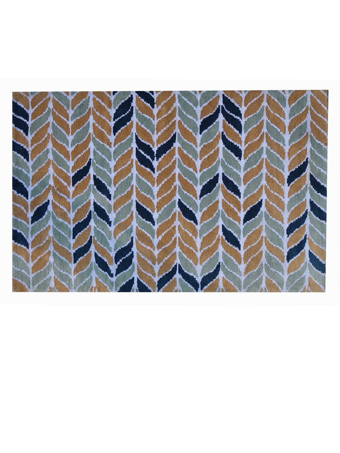 

PRESTO White & Blue Floral Polyester Carpet