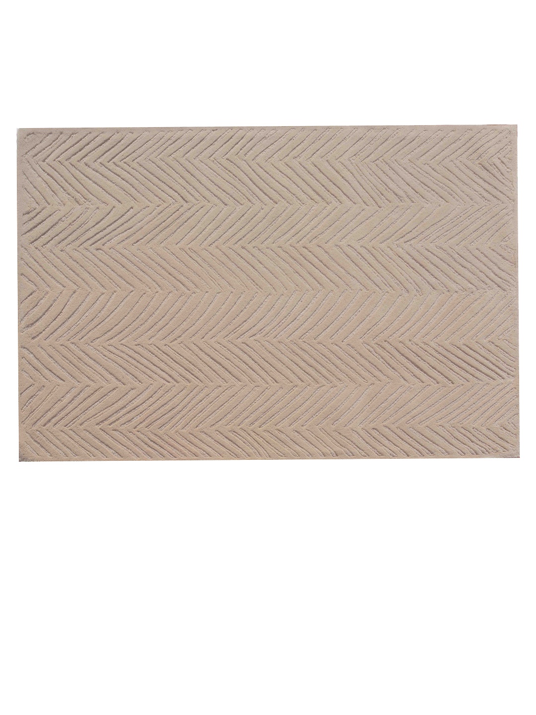 PRESTO Beige Abstract Hand Tufted Wool Carpet