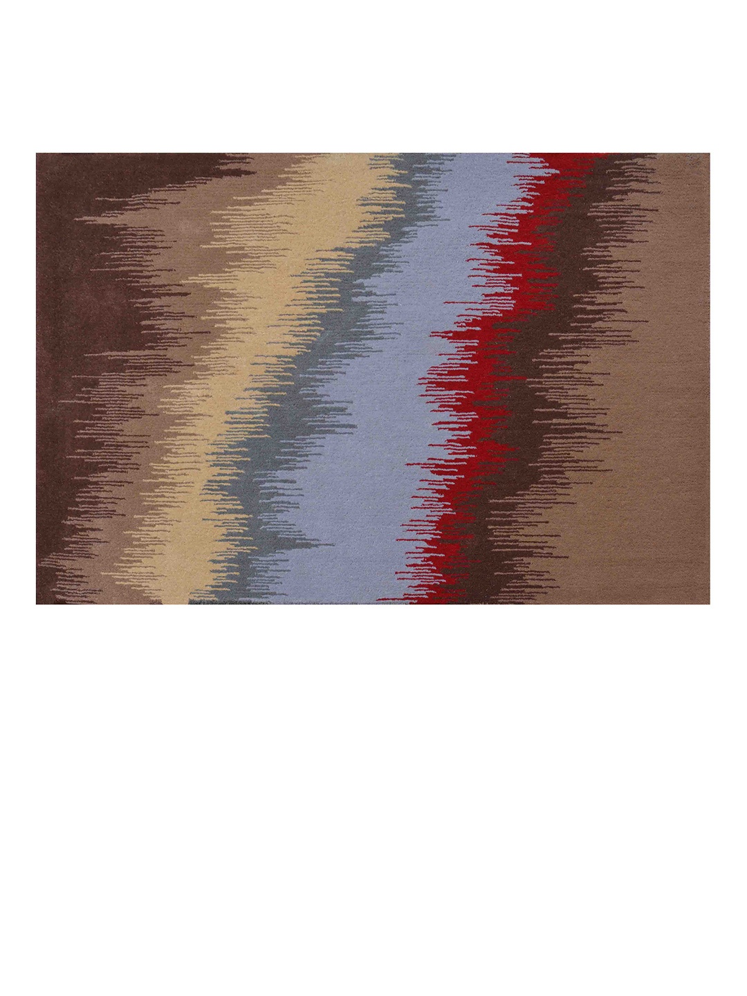 

PRESTO Red & Brown Abstract Hand Tufted Wool Carpet
