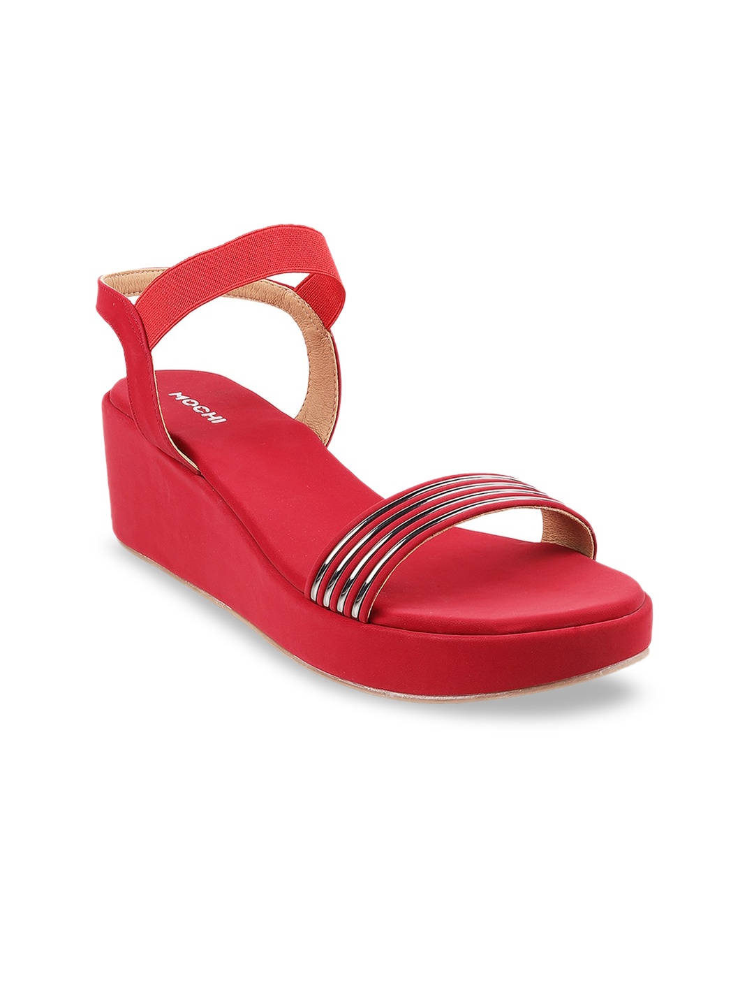 

Mochi Women Red Wedge Heels