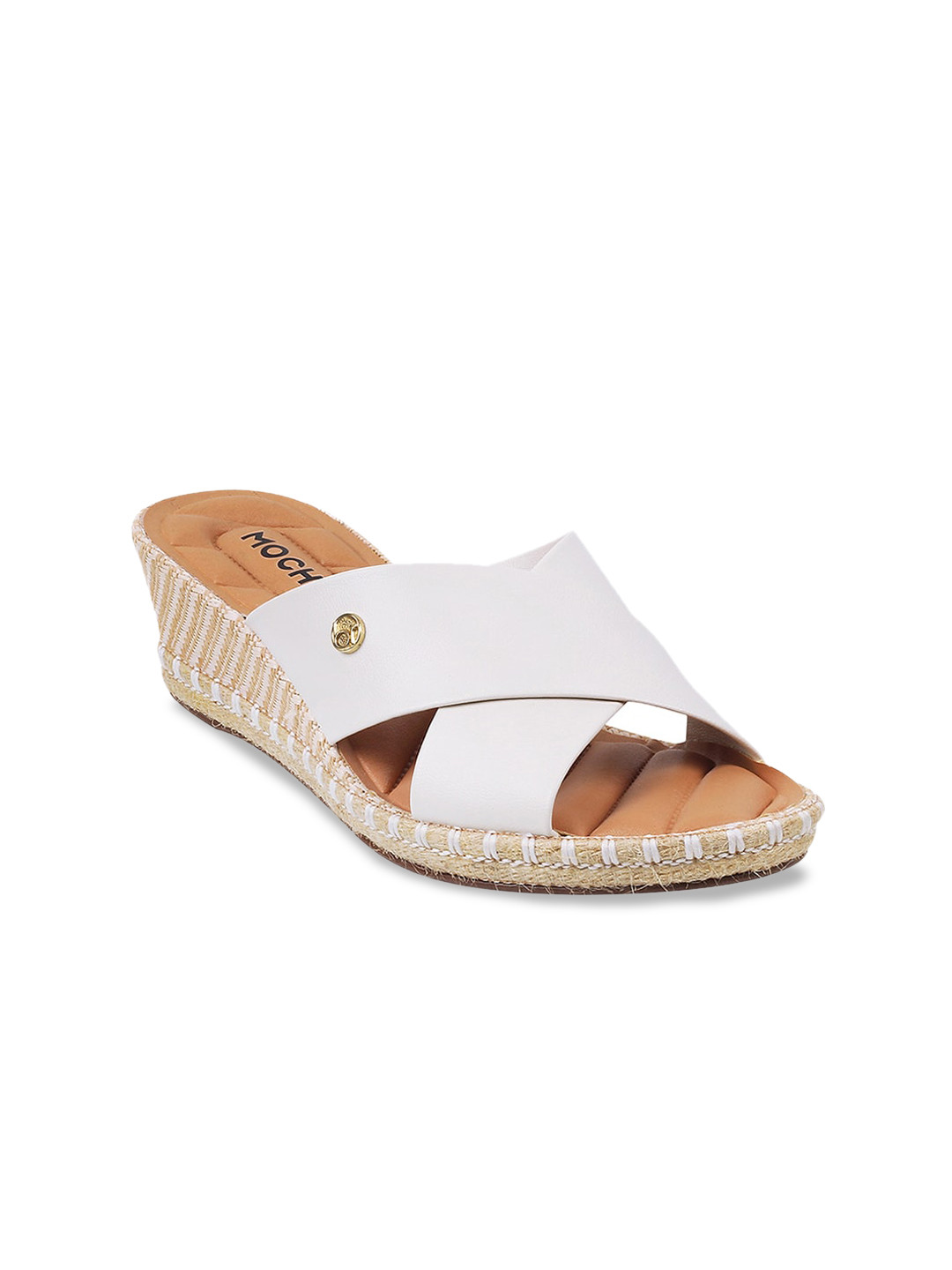 

Mochi Women Off White & Beige Wedge Heels