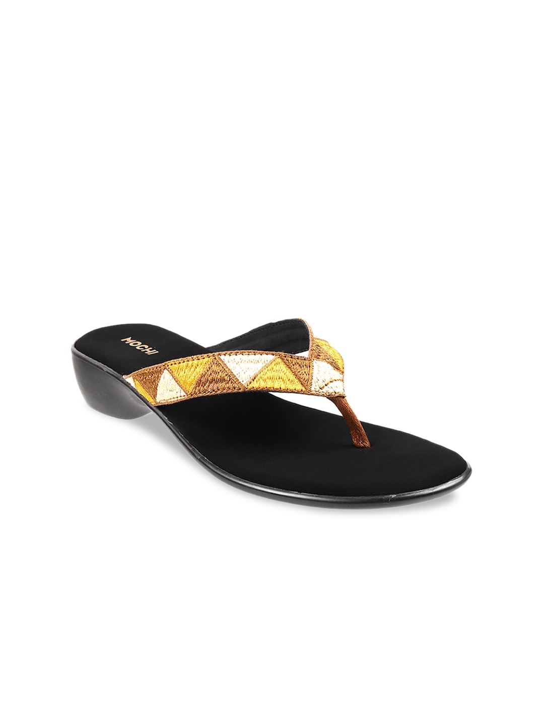 

Mochi Women Gold-Toned Open Toe Flats