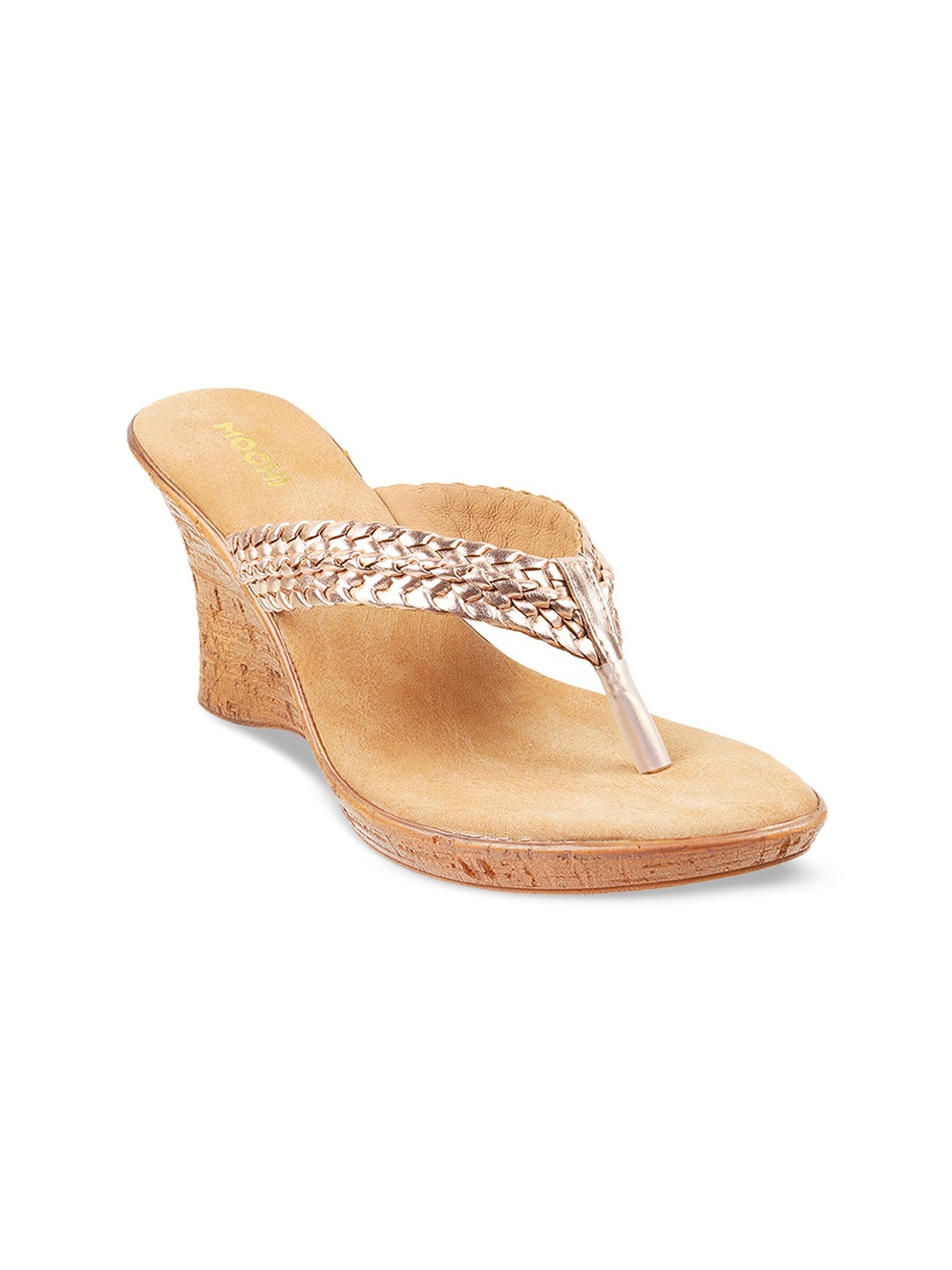 

Mochi Women Beige & Rose Gold Wedge Heels