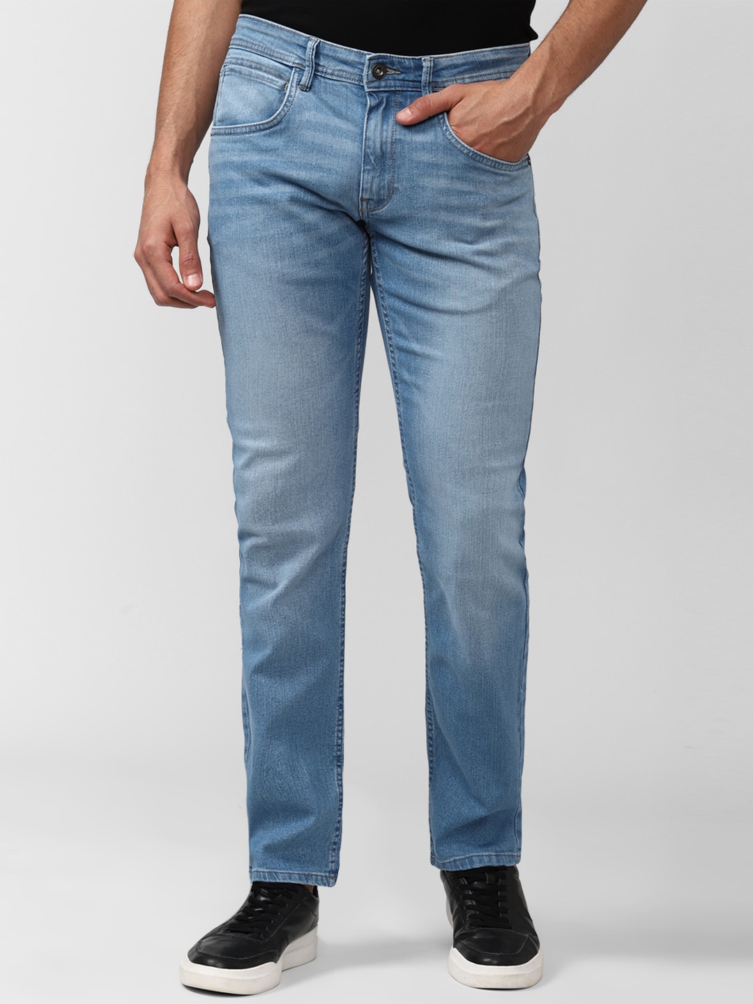 

VAN HEUSEN DENIM LABS Men Blue Slim Fit Heavy Fade Cotton Jeans