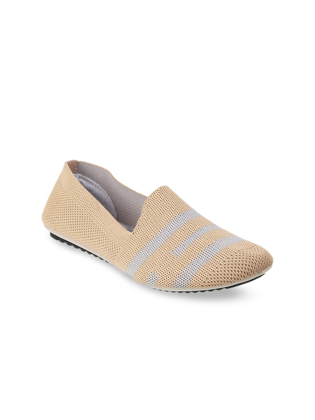 

WALKWAY by Metro Women Beige Woven Design Slip-On Sneakers