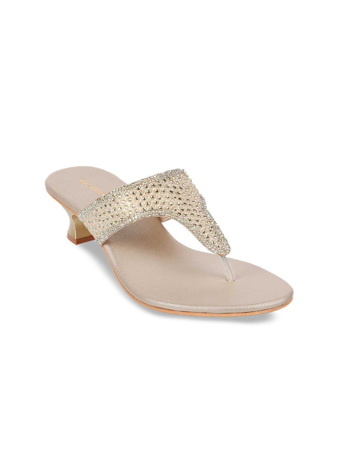 

WALKWAY by Metro Embellished Block Heels Sandals, Gold