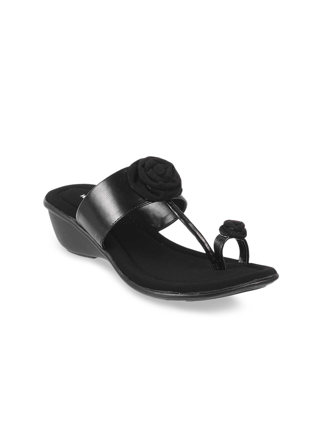 

WALKWAY by Metro Women Black Textured Wedge Heels