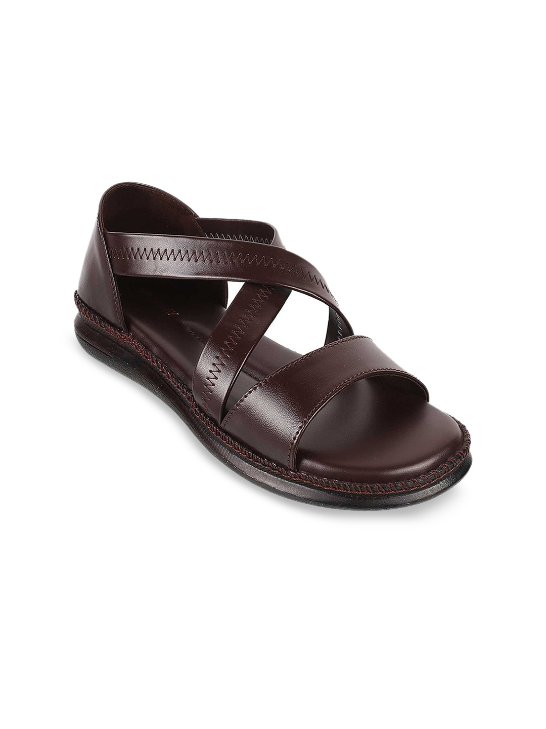 

WALKWAY by Metro Women Brown Open Toe Flats