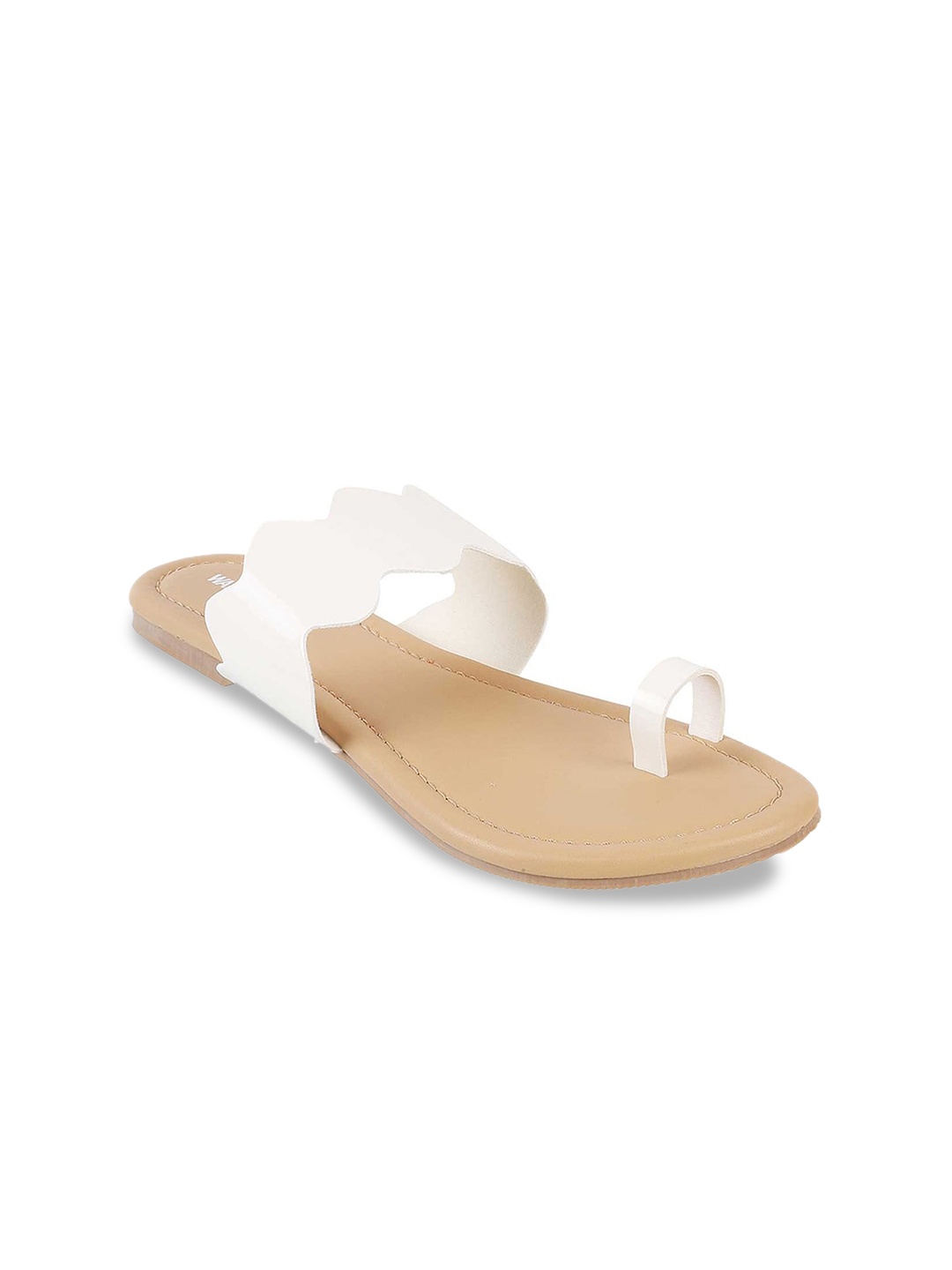 

WALKWAY by Metro Women White One Toe Flats