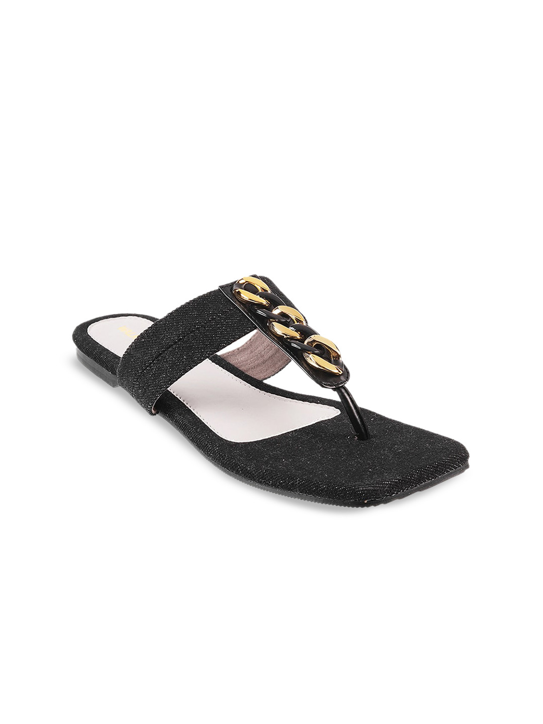 

WALKWAY by Metro Women Black T-Strap Flats