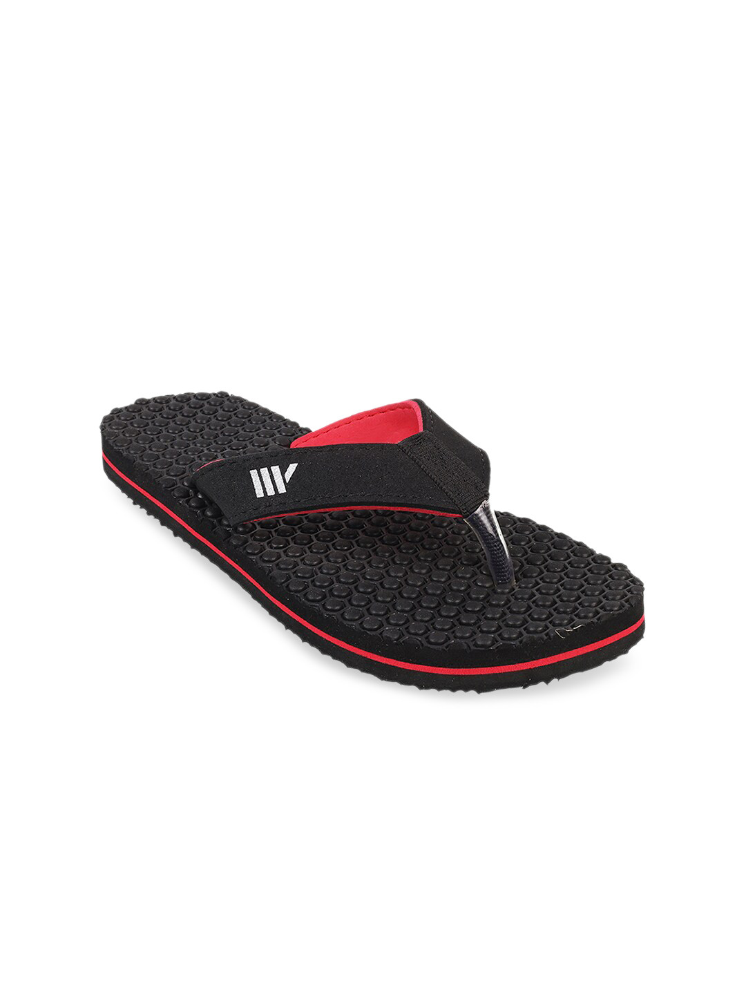 

WALKWAY by Metro Women Black Colourblocked T-Strap Flats