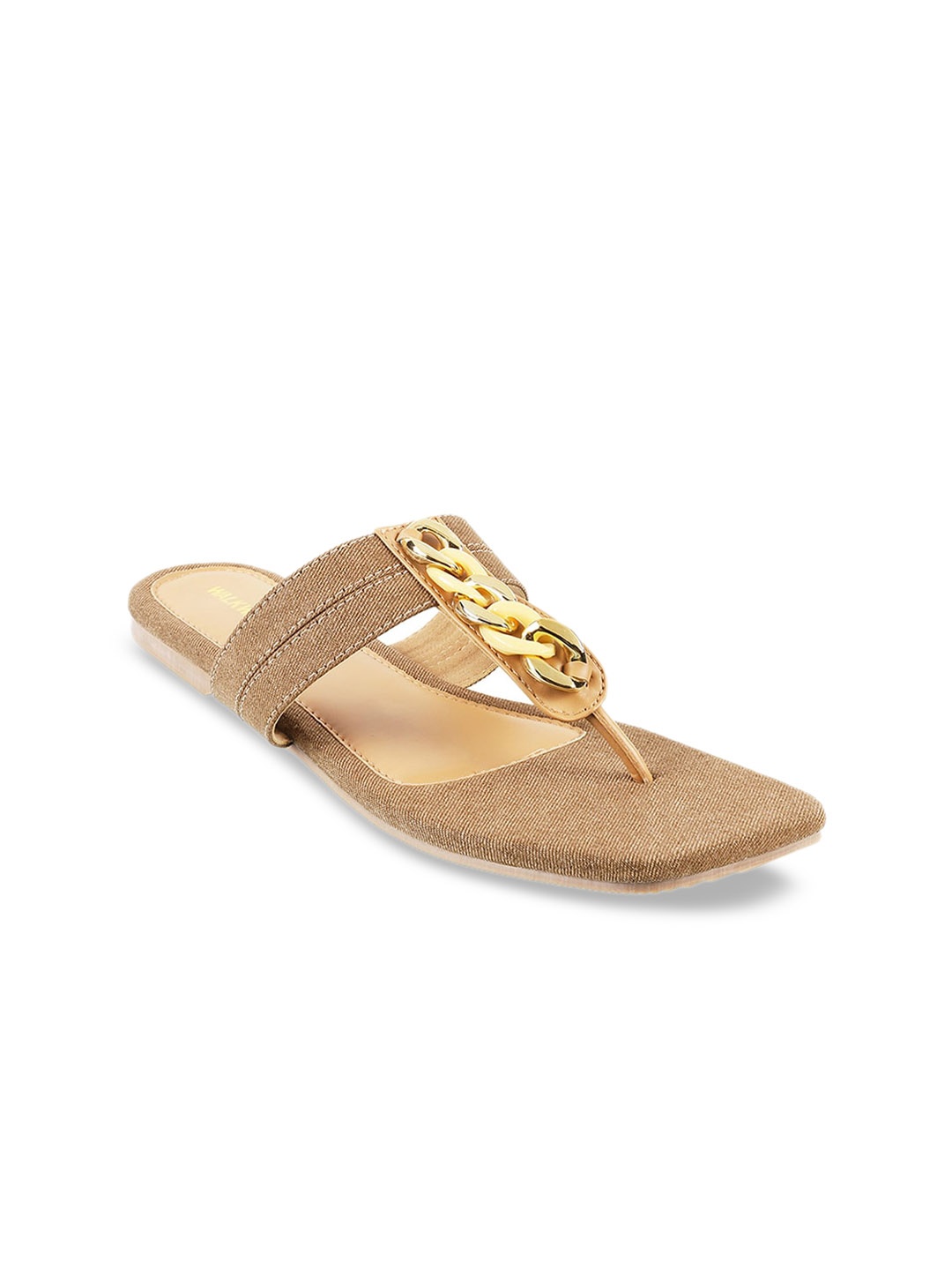 

WALKWAY by Metro Women Beige T-Strap Flats