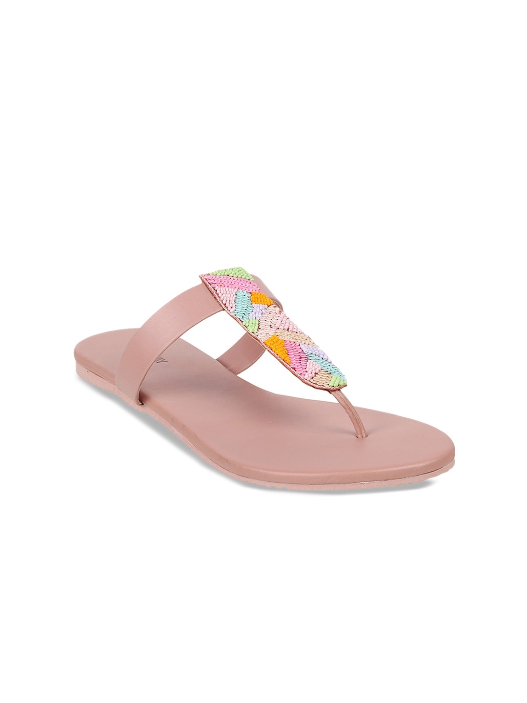 

WALKWAY by Metro Women Peach-Coloured Open Toe Flats