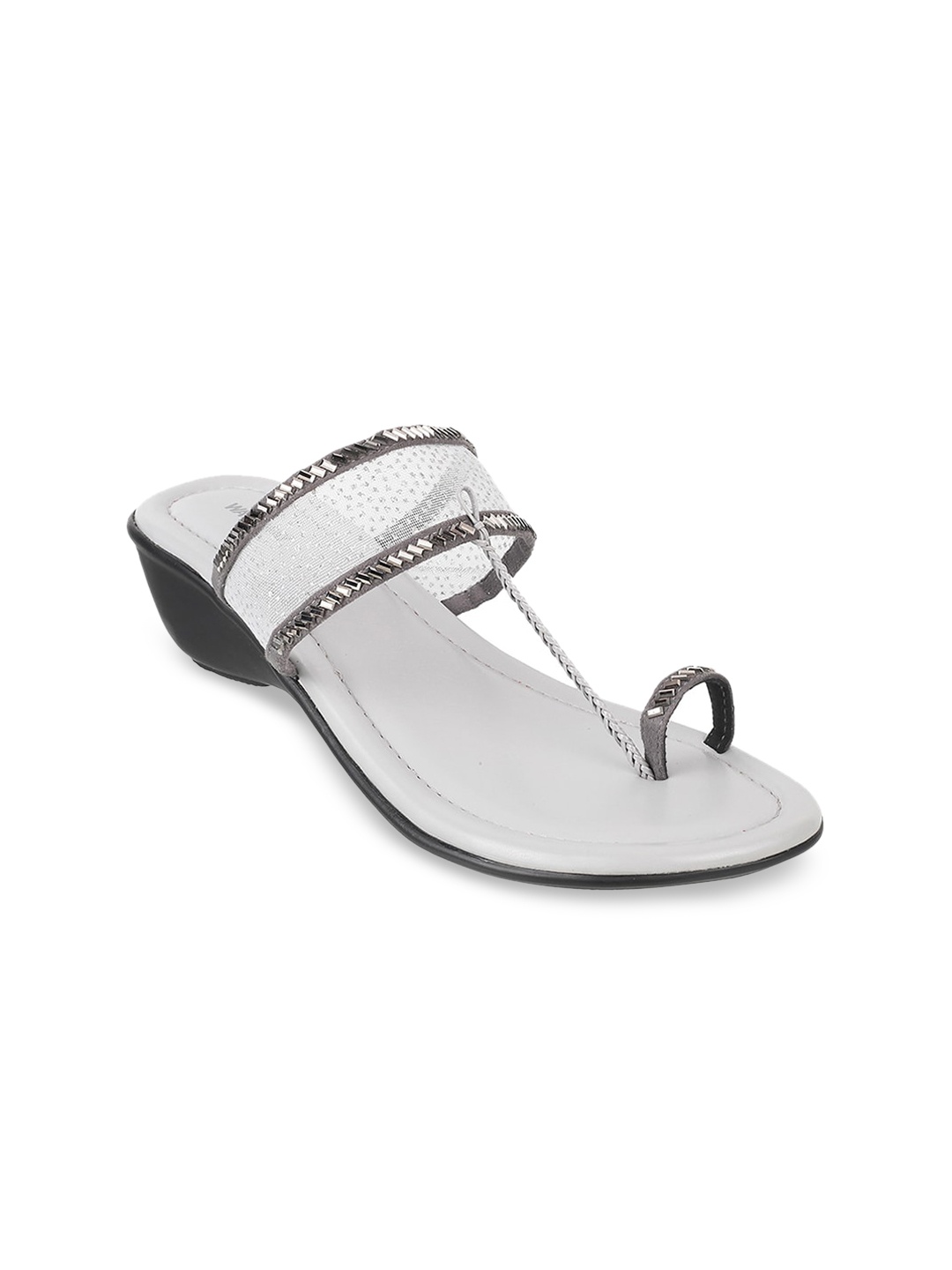 

WALKWAY by Metro Women Grey Embellished Wedge Sandals