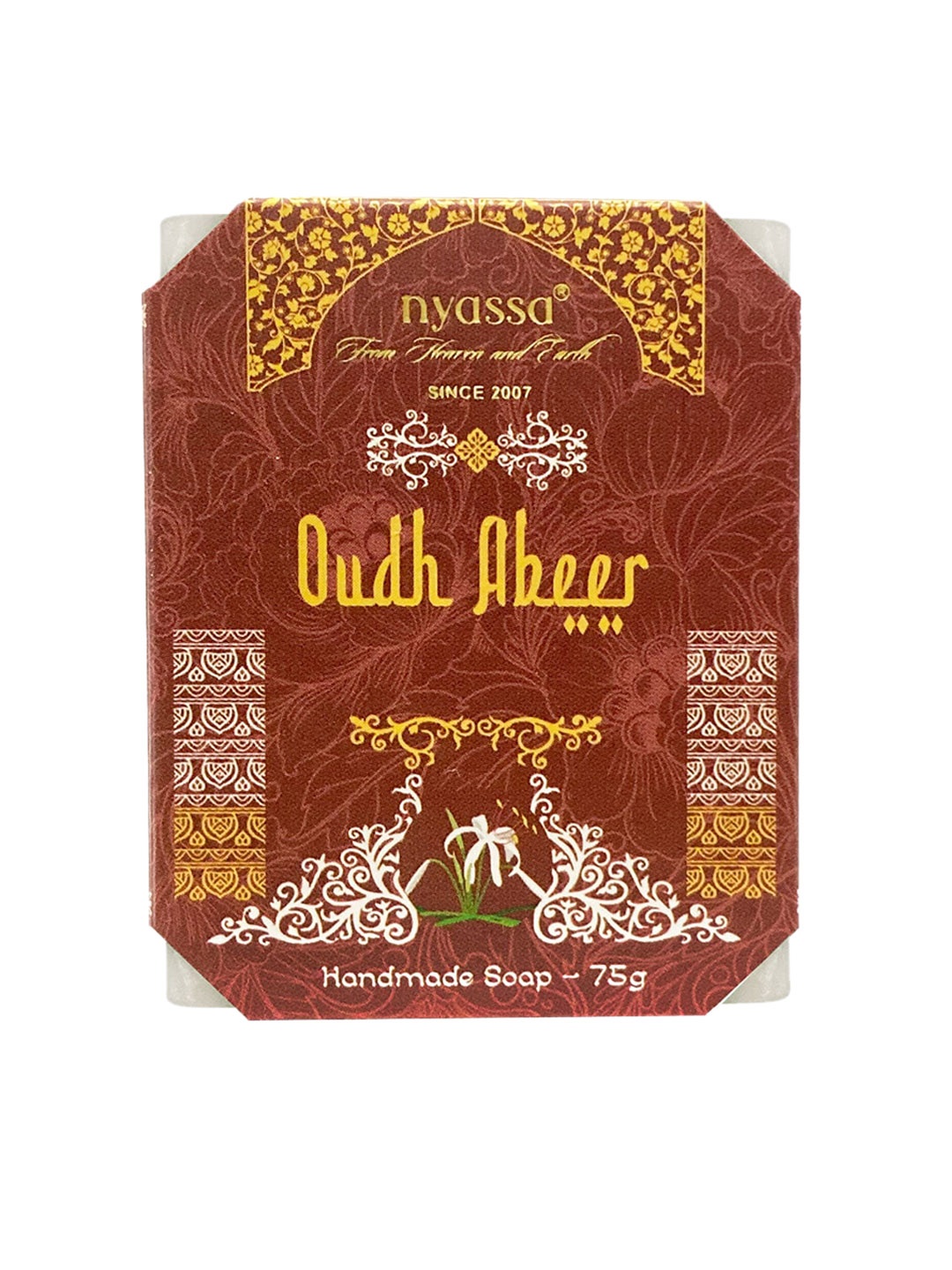 

Nyassa Luxurious Oudh Abeer Handmade Natural Bathing Bar Soap-75gm, White