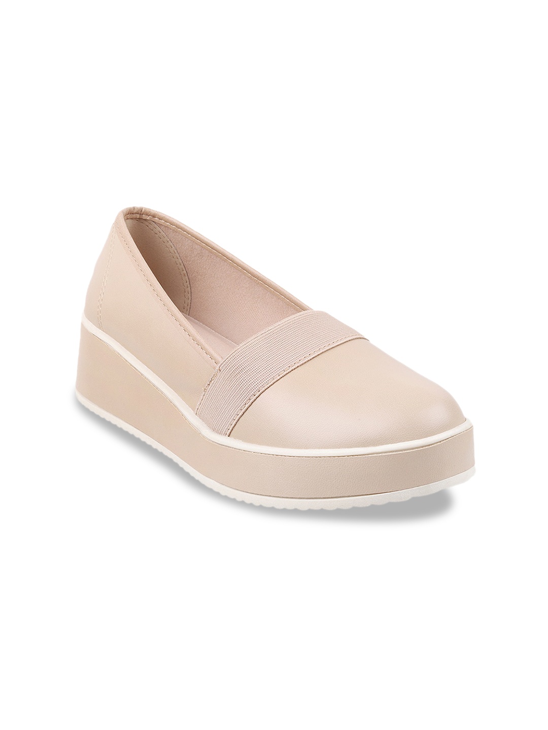

J FONTINI Women Beige Ballerinas Flats