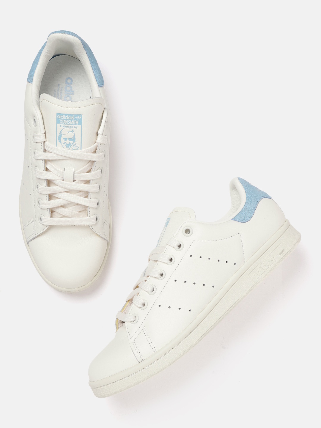 

ADIDAS Originals Men Stan Smith Sneakers with Perforated Detail, White