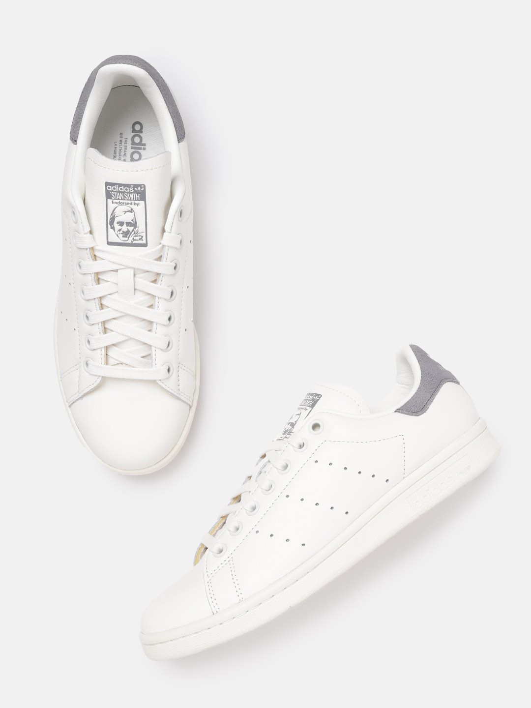 

ADIDAS Originals Men Stan Smith Sneakers with Perforated Detail, White