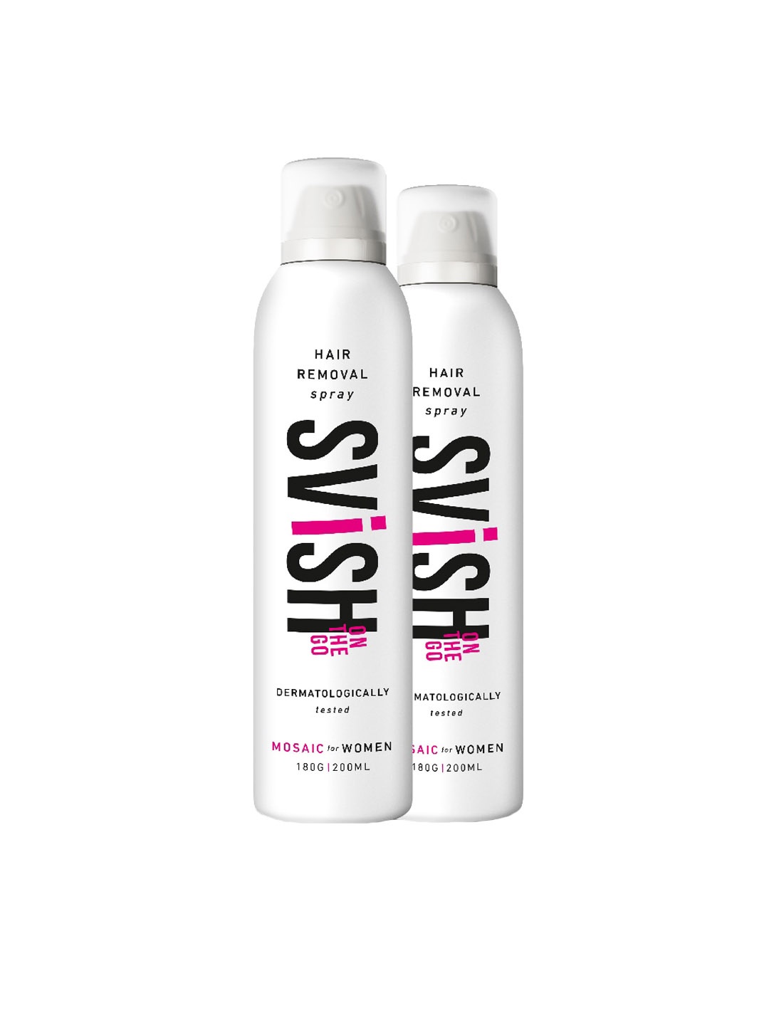 

Svish On The Go Set Of 2 Hair Removal Spray 200ml, White