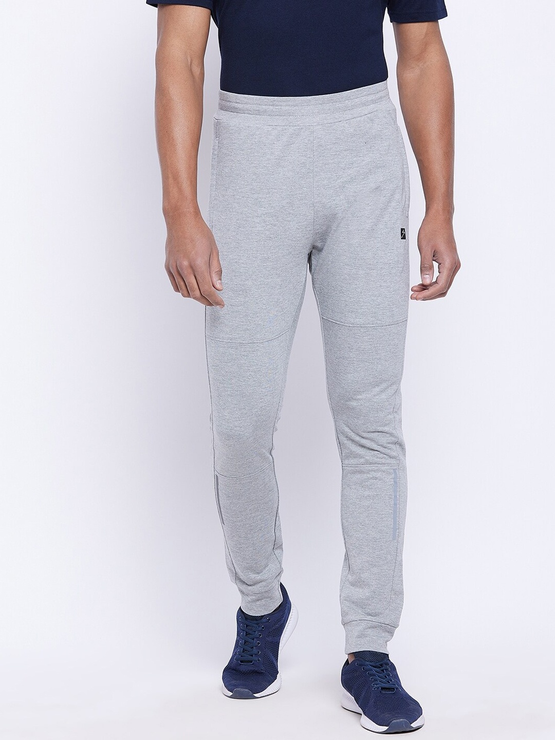 

UNPAR Men Light Grey Melange Solid Cotton Joggers