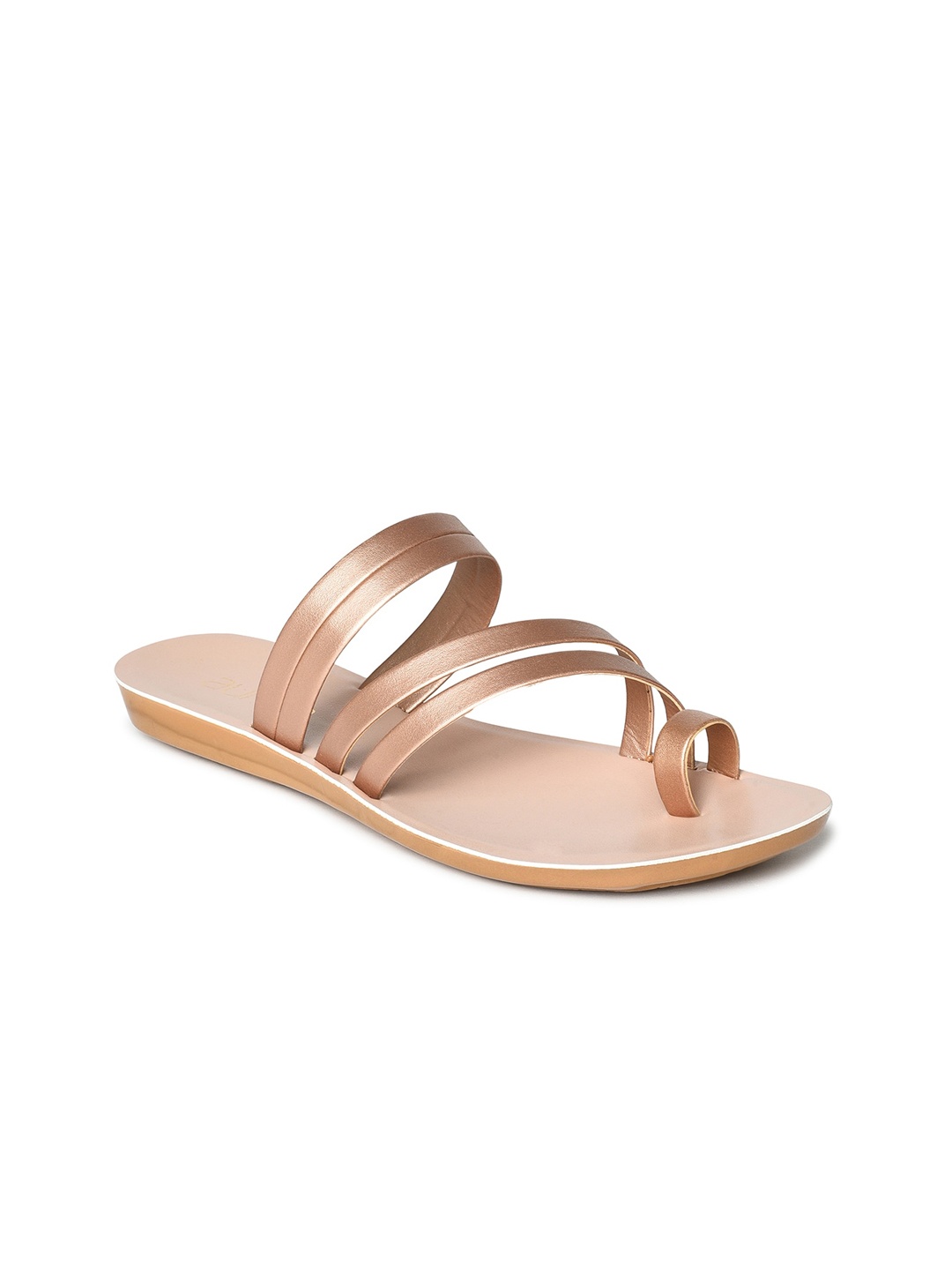 

AURELIA Women Gold-Toned One Toe Flats