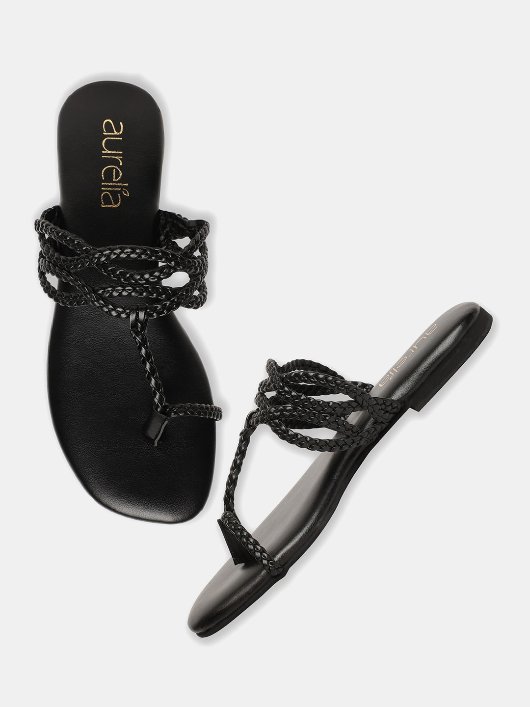 

AURELIA Women Black One Toe Flats