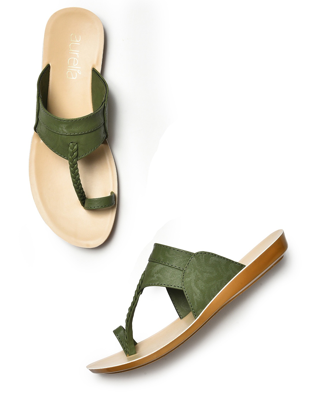

AURELIA Women Green One Toe Flats