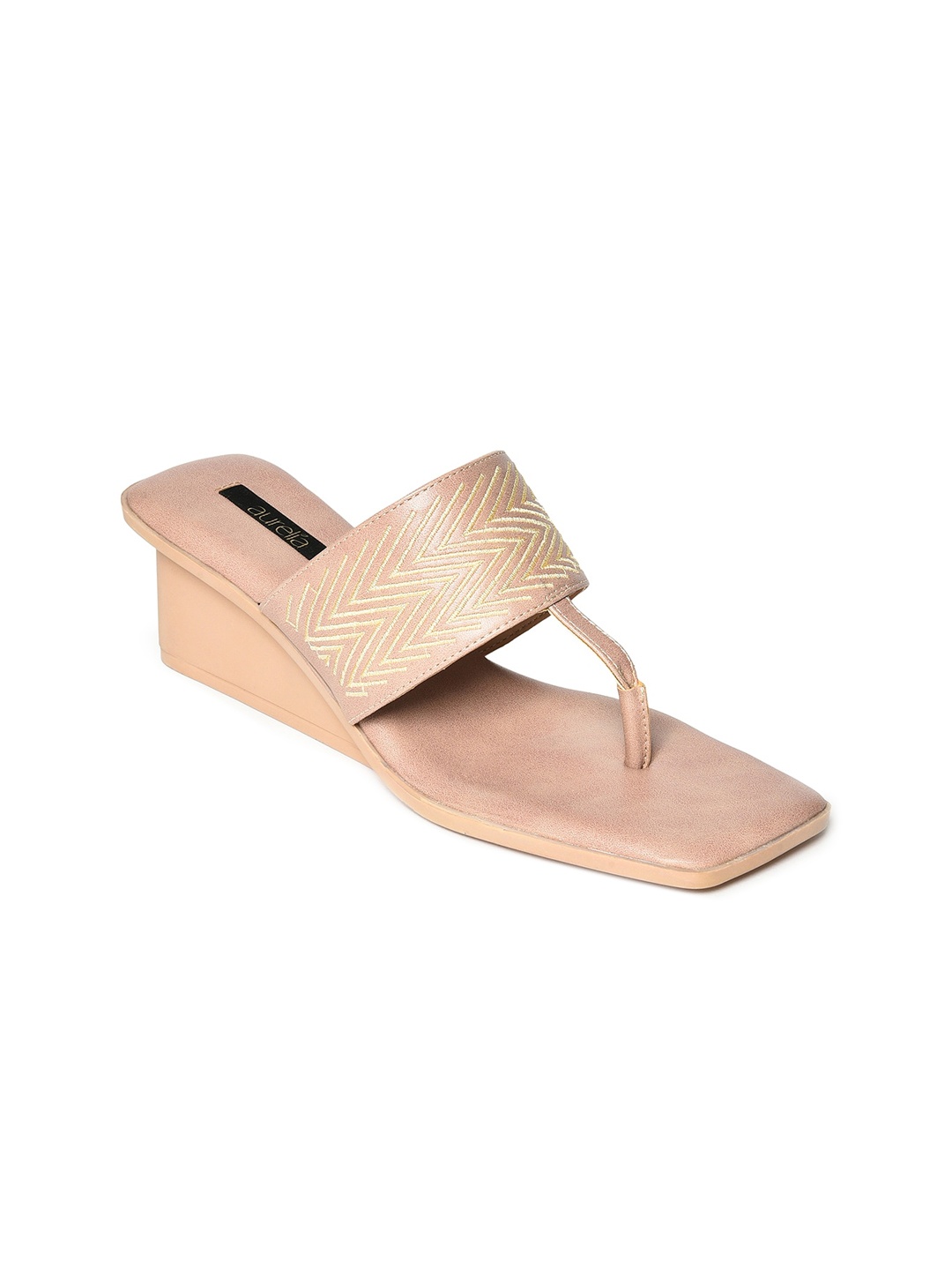 

AURELIA Pink PU Wedge Heels