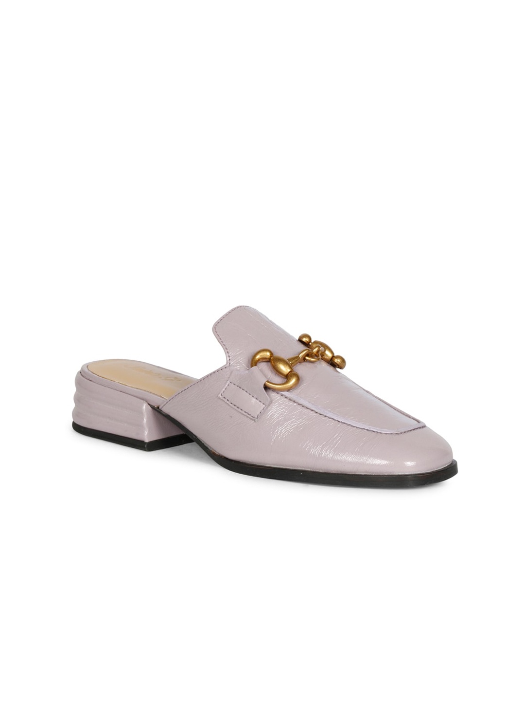 

Saint G Women Purple Leather Block Mules