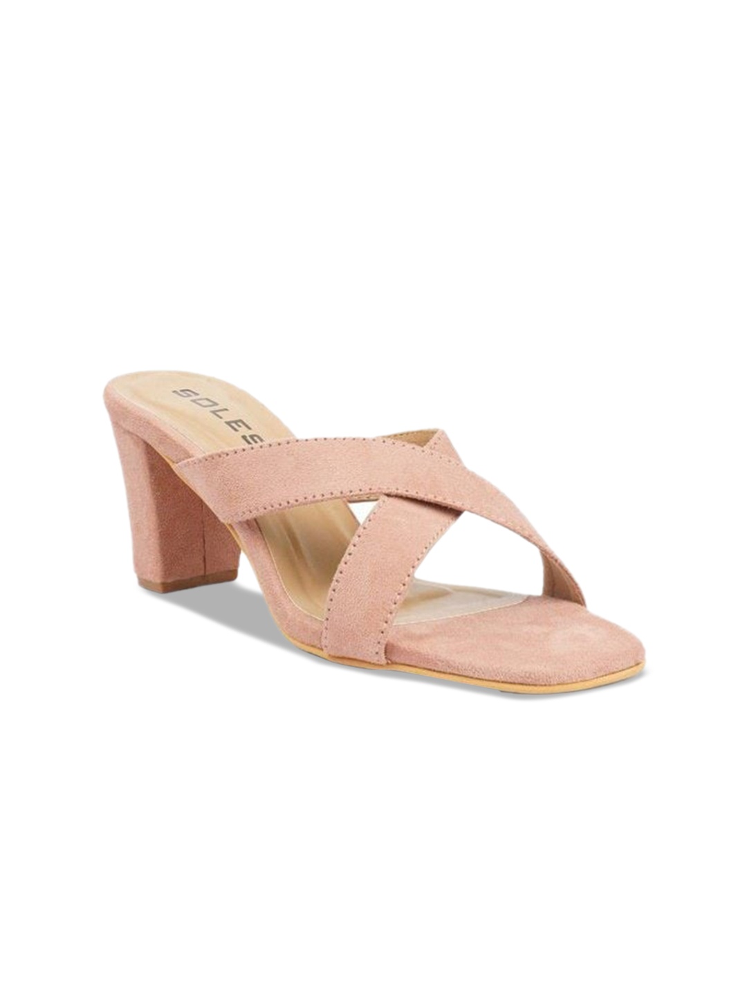 

SOLES Women Pink Block Heels Sandals