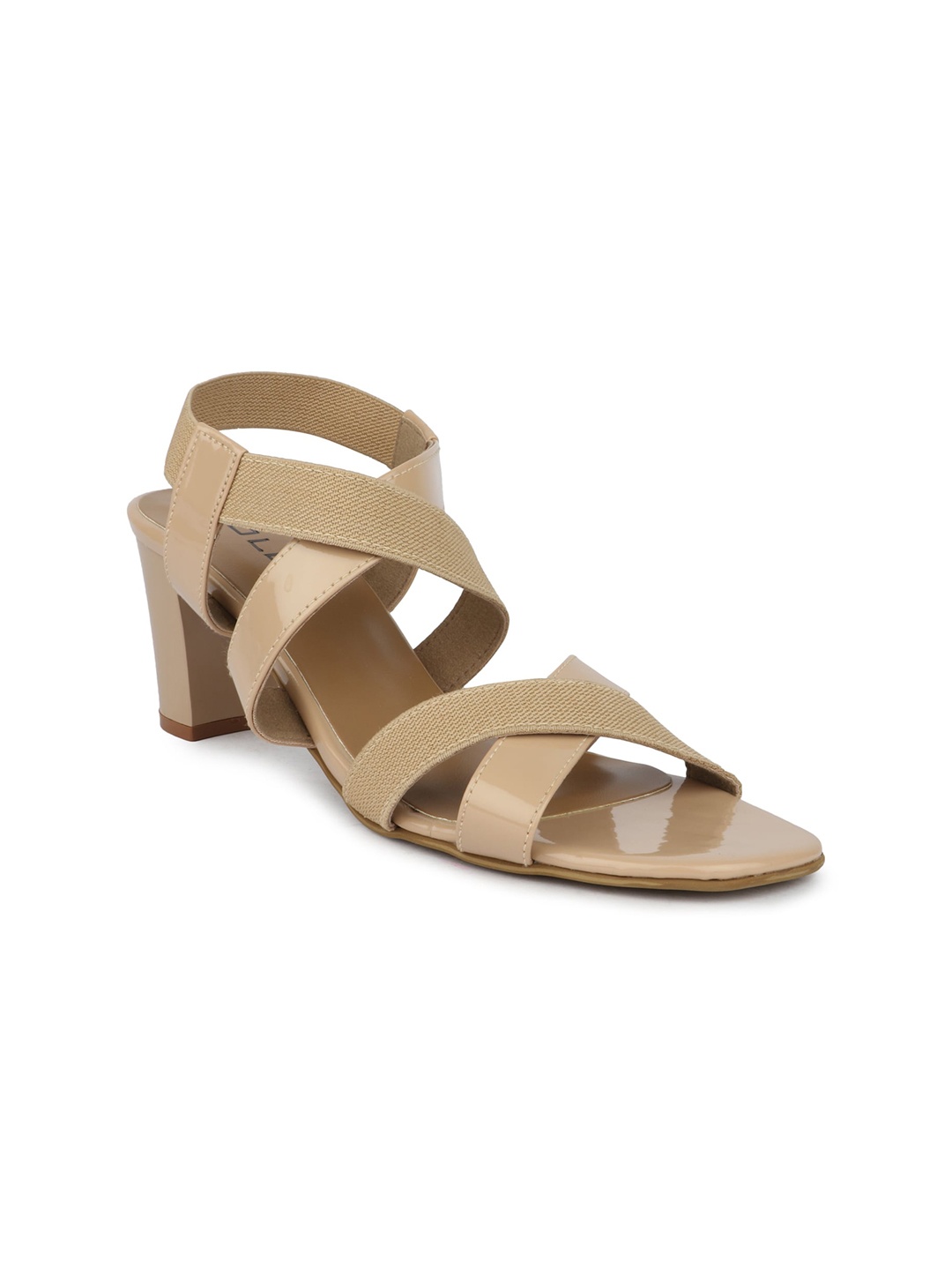

SOLES Women Beige Block Heels Sandals