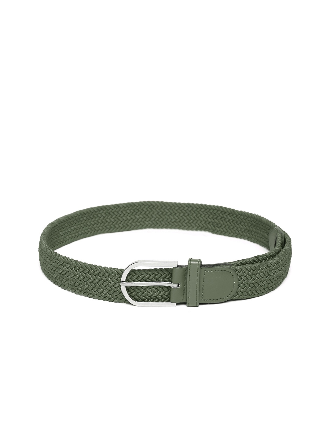 

Blueberry Men Olive Green Braided Belt
